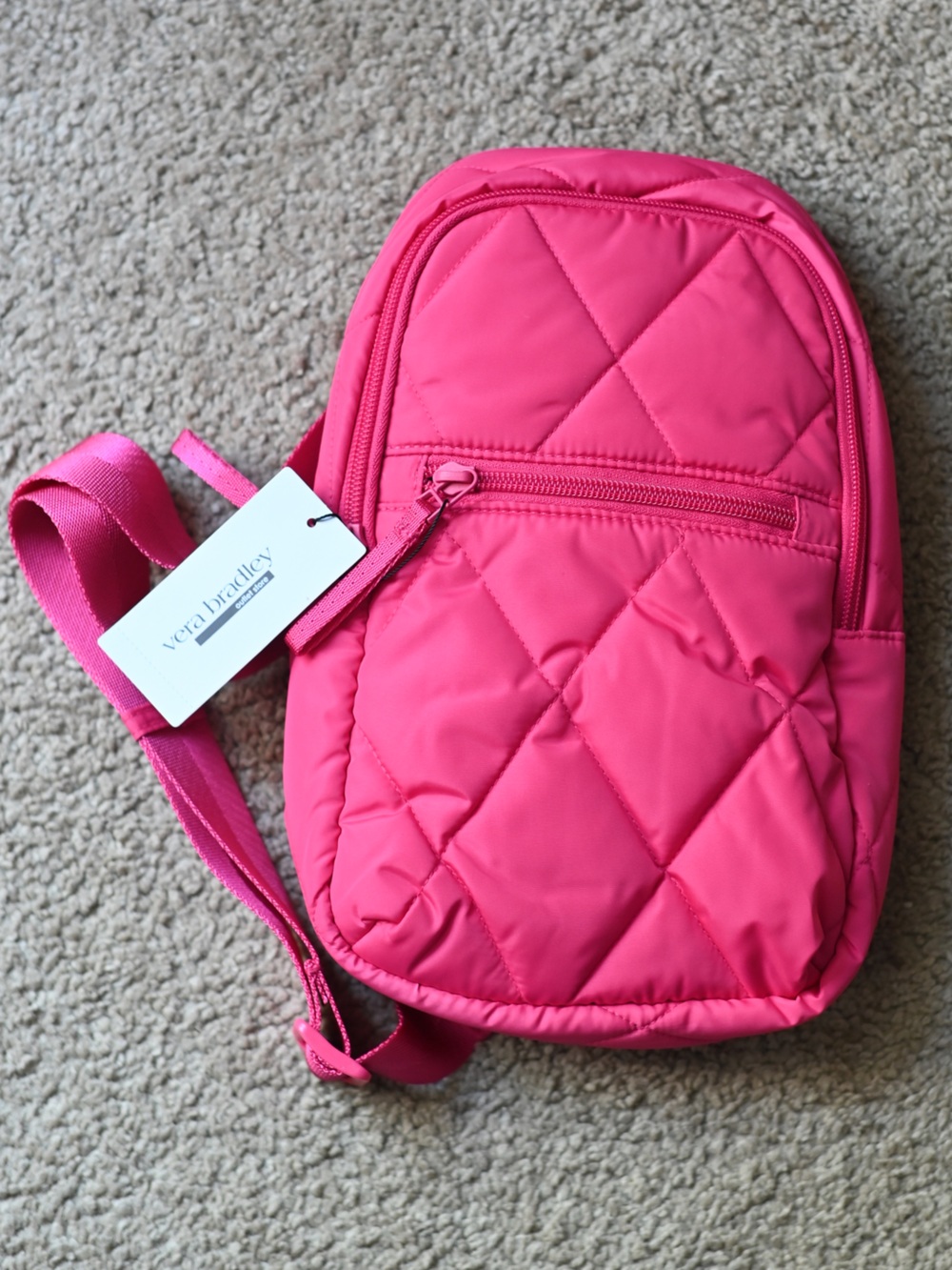 Vera Bradley Quilted Crossbody in Hot Pink